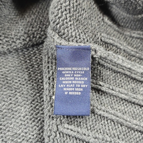 Polo Jeans Co Ralph Lauren 1/4 Zip Pullover Mens M Gray Knit Casual Sweater - Picture 9 of 9